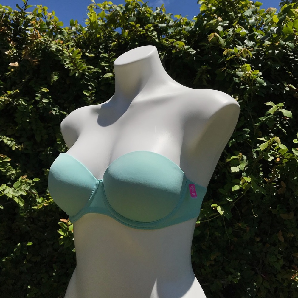 PINK Victoria’s Secret Light Blue Strapless Bra